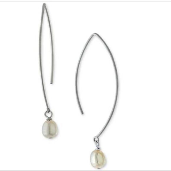Giani Bernini Cultured Freshwater Pearl Sterling Silver Drop Earrings, One Size - Picture 1 of 4